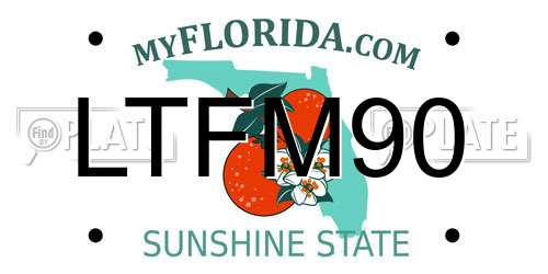 LTFM90 Florida License Plate