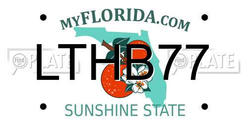 LTHB77 Florida License Plate