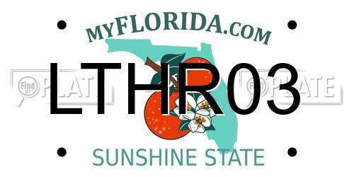LTHR03 Florida License Plate