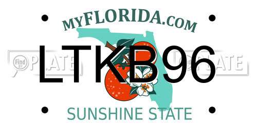 LTKB96 Florida License Plate