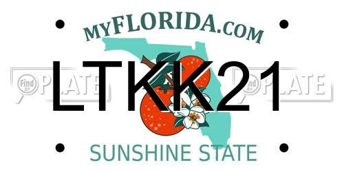 LTKK21 Florida License Plate