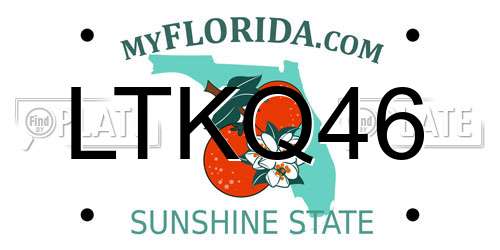 LTKQ46 Florida License Plate