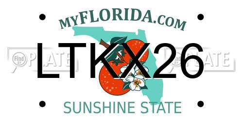 LTKX26 Florida License Plate