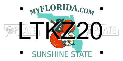 LTKZ20 Florida License Plate