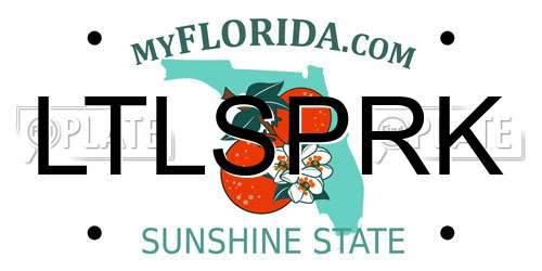 LTLSPRK Florida License Plate