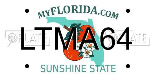 LTMA64 Florida License Plate