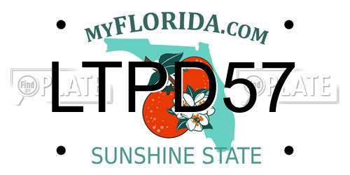 LTPD57 Florida License Plate