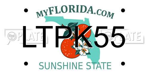 LTPK55 Florida License Plate