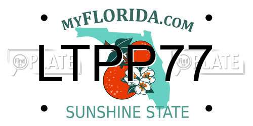 LTPP77 Florida License Plate