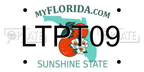 LTPT09 Florida License Plate