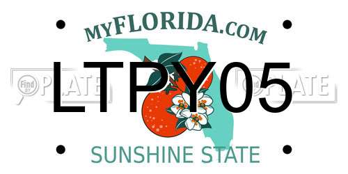 LTPY05 Florida License Plate