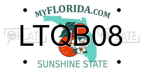LTQB08 Florida License Plate