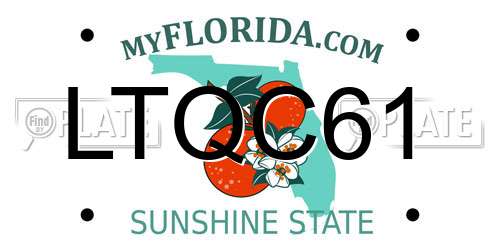 LTQC61 Florida License Plate