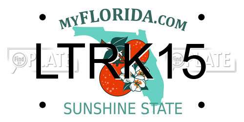LTRK15 Florida License Plate