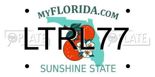 LTRL77 Florida License Plate