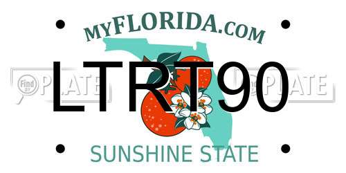 LTRT90 Florida License Plate