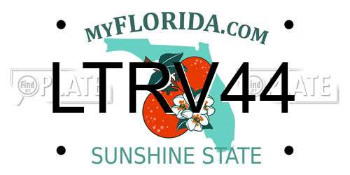 LTRV44 Florida License Plate