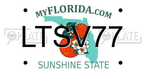 LTSV77 Florida License Plate