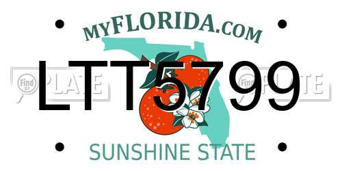 LTT5799 Florida License Plate