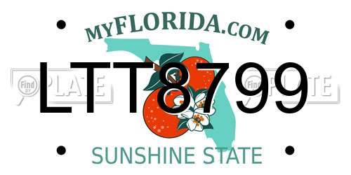 LTT8799 Florida License Plate