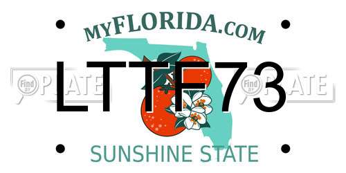 LTTF73 Florida License Plate