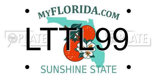 LTTL99 Florida License Plate