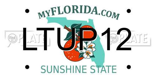 LTUP12 Florida License Plate
