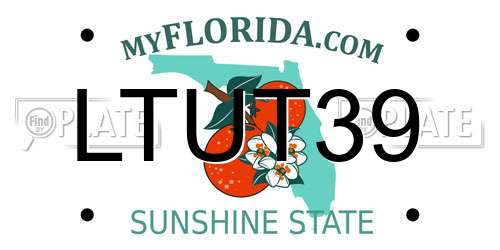 LTUT39 Florida License Plate