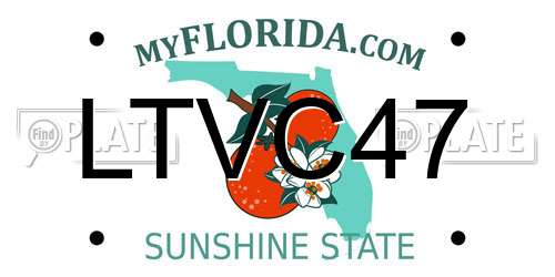 LTVC47 Florida License Plate