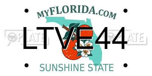 LTVE44 Florida License Plate