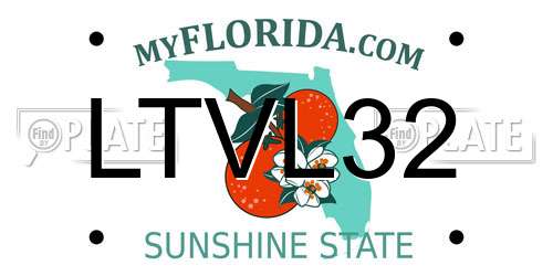 LTVL32 Florida License Plate