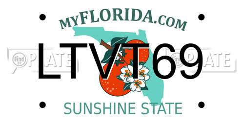 LTVT69 Florida License Plate
