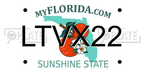 LTVX22 Florida License Plate