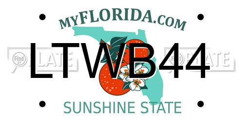 LTWB44 Florida License Plate