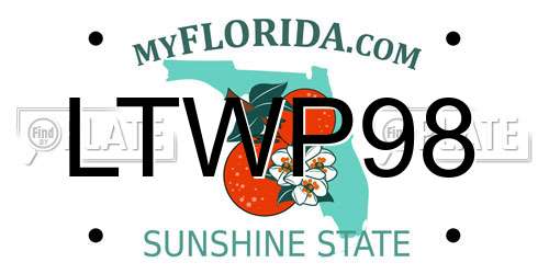 LTWP98 Florida License Plate