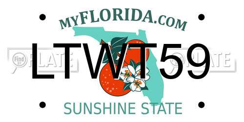 LTWT59 Florida License Plate