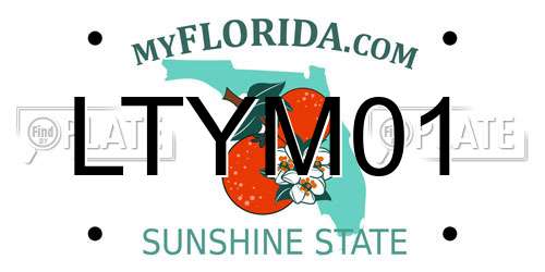 LTYM01 Florida License Plate