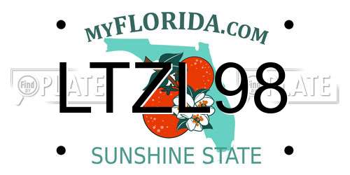 LTZL98 Florida License Plate