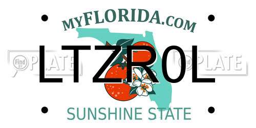 LTZR0L Florida License Plate