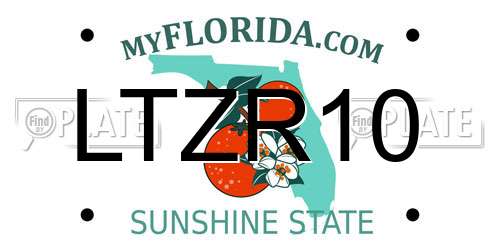 LTZR10 Florida License Plate