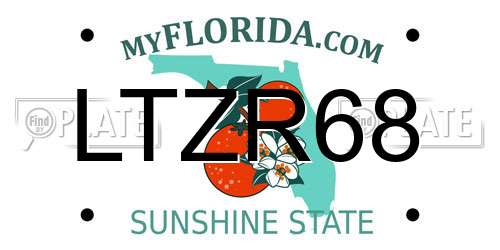 LTZR68 Florida License Plate