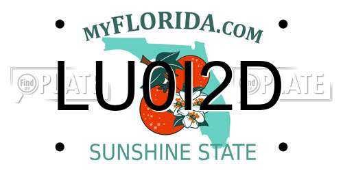 LU0I2D Florida License Plate