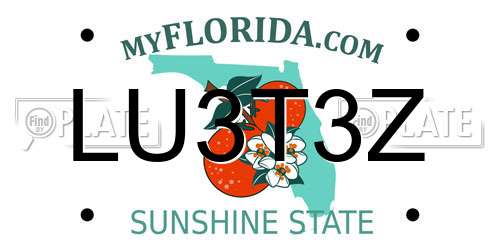 LU3T3Z Florida License Plate