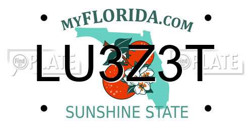 LU3Z3T Florida License Plate