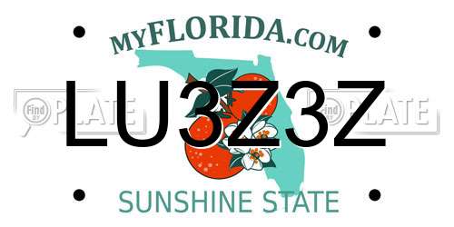 LU3Z3Z Florida License Plate