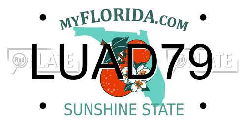 LUAD79 Florida License Plate