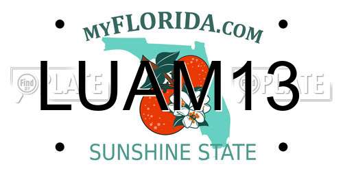 LUAM13 Florida License Plate