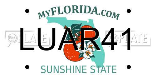 LUAR41 Florida License Plate