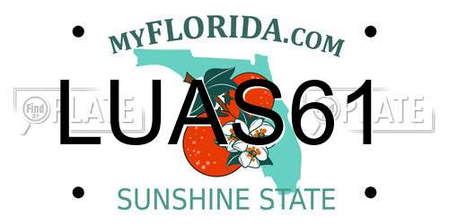 LUAS61 Florida License Plate