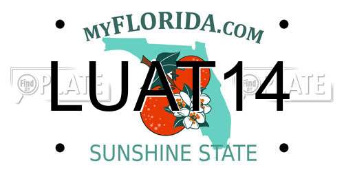 LUAT14 Florida License Plate